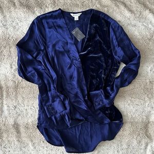 Sundance Blended Paths Silk Faux Wrap Blouse